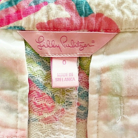 Lilly Pulitzer Shorts 0 Adie Resort White Shellebrate Textured Shell Print - Picture 3 of 5